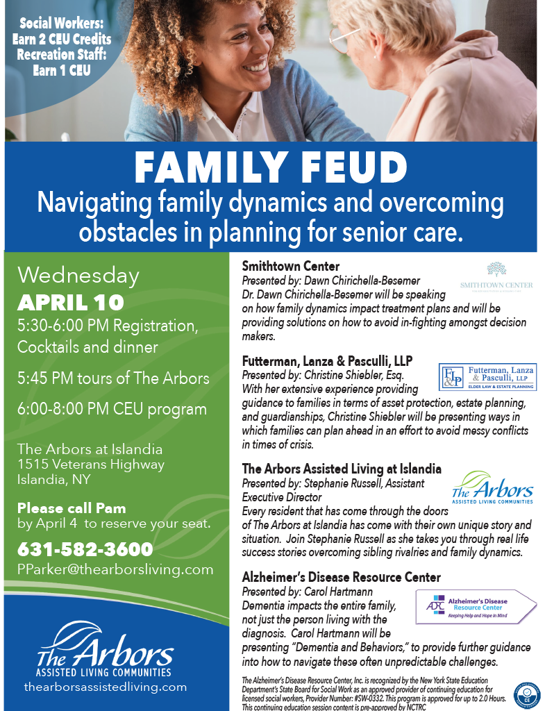FAMILY FEUD Navigating family dynamics and overcoming obstacles in planning for senior care. 
